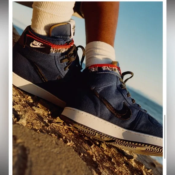 NEW Nike Vandal High SP "Stussy Deep Royal Blue" sneakers - Picture 8 of 12